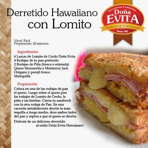Receta Derretido Hawaiiano con Lomito Doña Evita